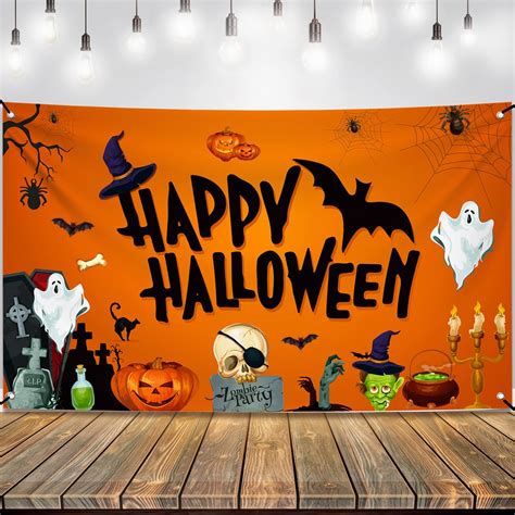 Amazon KatchOn Spooky Happy Halloween Backdrop XtraLarge