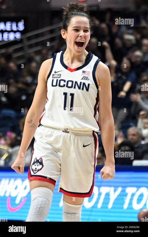 Uconn S Lou Lopez Senechal Reacts In The First Half Of An Ncaa