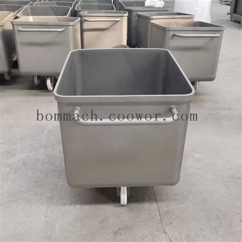 High Quality Euro Bin L Volume Meat Cart Stainless Steel Skip Car