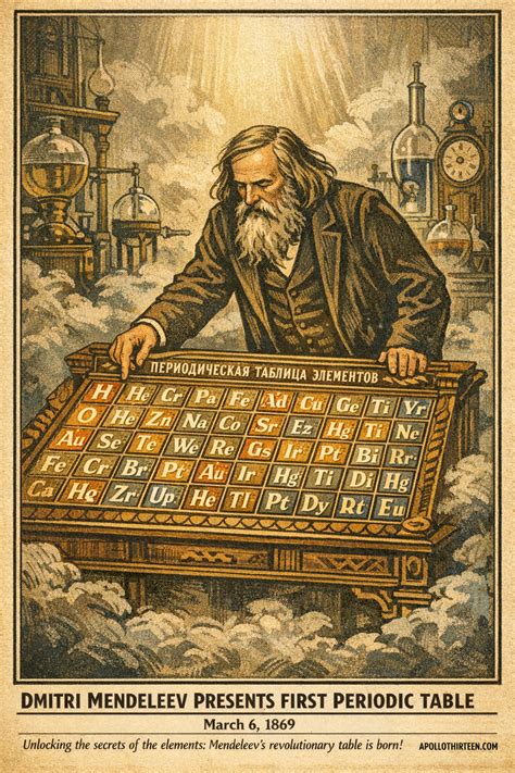 dmitri mendeleev presents  periodic table apollo thirteen
