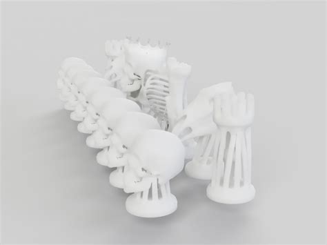 STL file Skeleton Chess [SET]・3D printer model to download・Cults