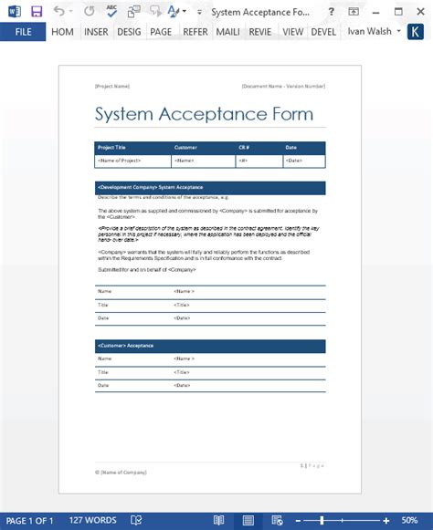 Change Management Template Word DocTemplates