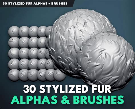 Stylized Fur Alphas Brushes Flippednormals