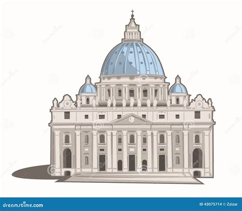 Basílica De San Pedro Ilustración Del Vector Ilustración De Iglesia