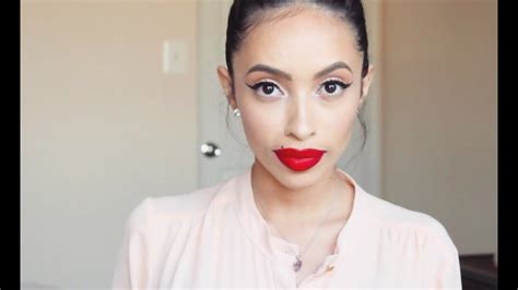 Classic Nude Eye Winged Eye Liner Bold Red Lip Life With Francesca Youtube