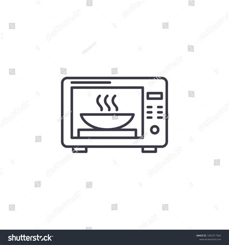 Microwave Oven Linear Icon Concept Microwave Royalty Free Stock