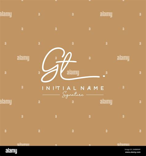 Gt Signature Logo Template Vector Stock Vector Image Art Alamy