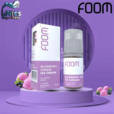 Jual FOOM Saltnic BLUEBERRY CHEESE ICE CREAM 30ML Nic 30Mg Salt