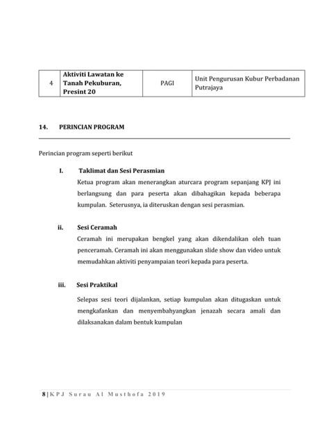 Kertas Kerja Pengurusan Jenazah Al Musthofa 2019 PDF