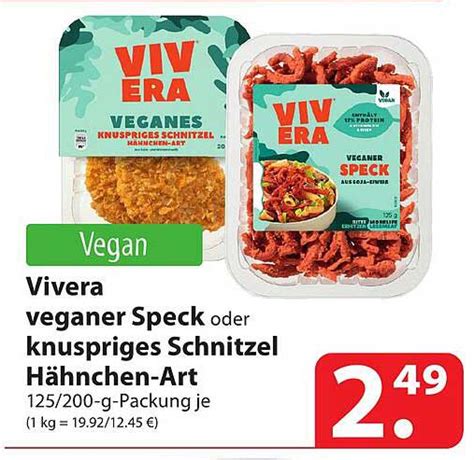 Vivera Veganer Speck Oder Knuspriges Schnitzel H Hnchen Art Angebot Bei