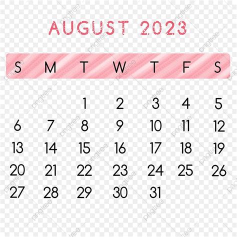 Gambar Kalendar Ogos 2023 Bulan Ogos Kalendar Meja Kalendar Png Png Dan Psd Untuk Muat Turun