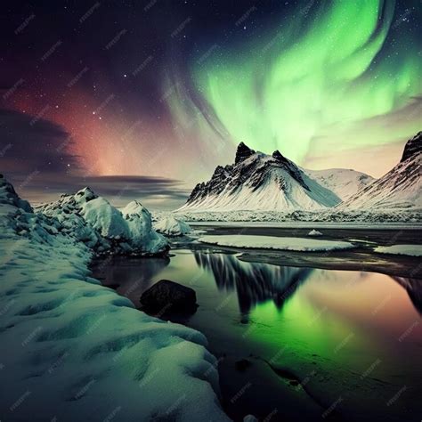 Premium AI Image | Northern Lights Aurora Borealis 4k Arctic aurora borealis vector polar lights ...