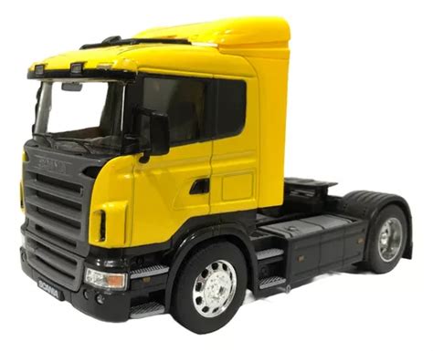 Caminhão Scania R470 1 32 Welly Amarelo Parcelamento sem juros