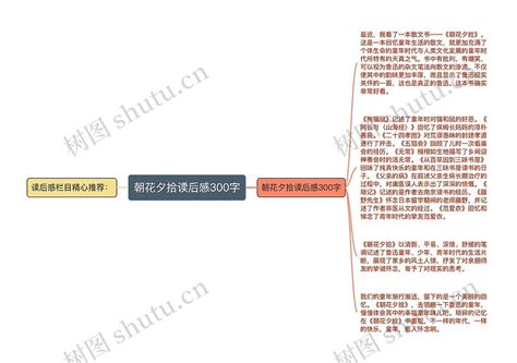 朝花夕拾读后感300字思维导图编号c3098511 Treemind树图