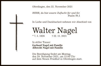 Traueranzeigen Von Walter Nagel Trauer Gea De