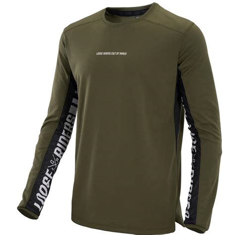 Loose Riders MTB Jersey Long Sleeve Stealth Green Maciag Offroad