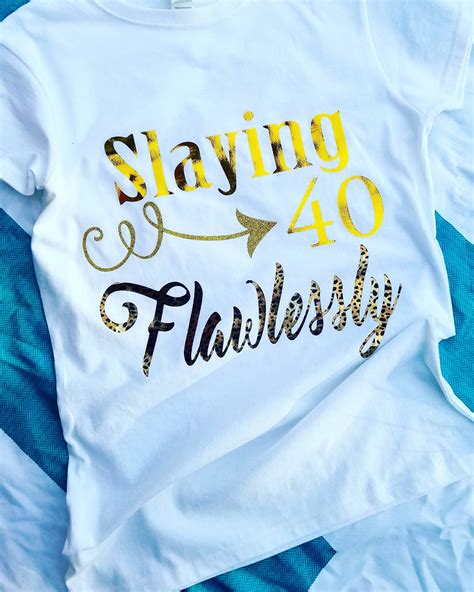 White Birthday T Shirt 40th Birthday Shirt Birthday Girl