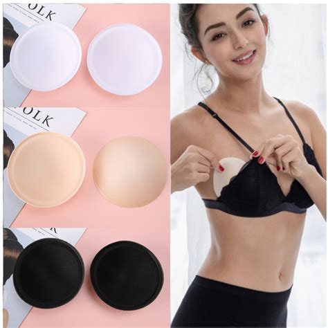 Pair Bra Cup Pads Round Chest Breast Bikini Underwear Sport Bra Insert