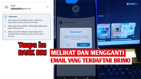 Cara Melihat Email Yang Terdaftar Di Brimo Cara Mengganti Email Brimo