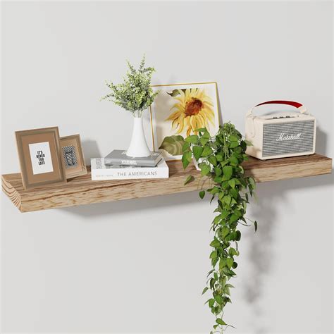 Amazon Axeman Floating Shelves Inch Deep Modern Solid Wood Wall