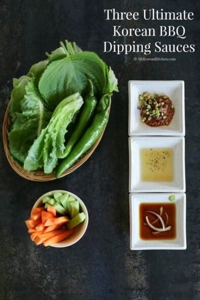 Three Ultimate Korean Bbq Dipping Sauces My Korean Kitchen