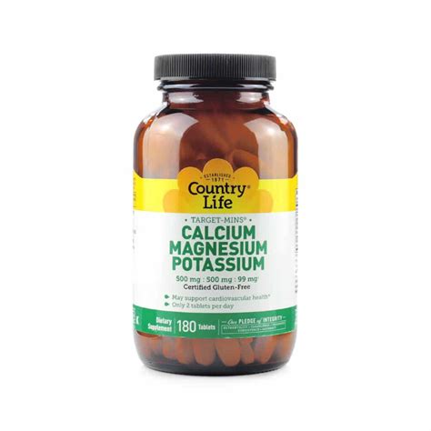 Calcium Magnesium Potassium Country Life Minerals