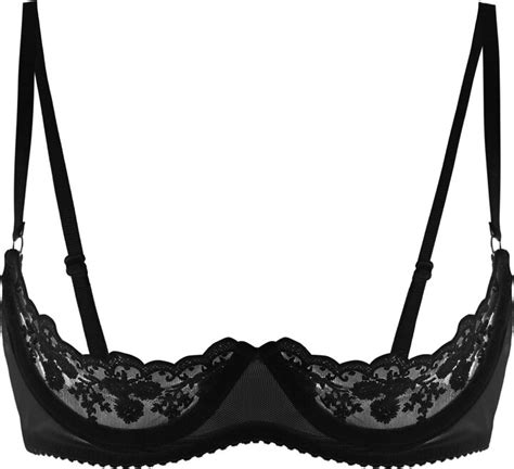 Choomomo Womens Sheer Lace Lingerie Cups Bare Exposed Breast