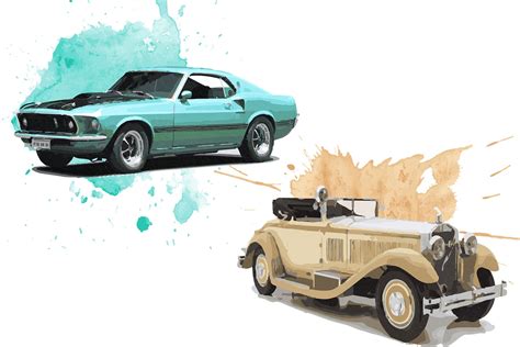 Vintage Car Illustration Collection - Design Cuts