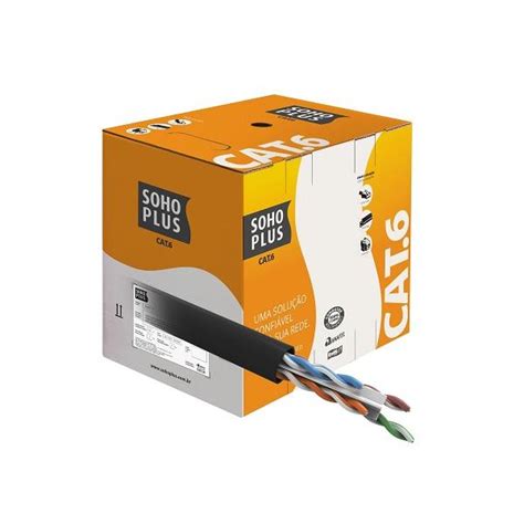 Cabo De Rede Cat6 CMX Soho 305m Preto FURUKAWA