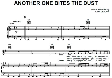 Queen Another One Bites The Dust Free Sheet Music PDF For Piano The