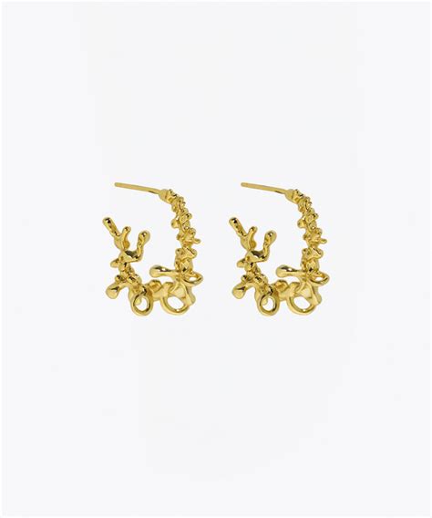 Ribbon Hoop Earrings Shami Official