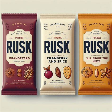 Entry 2 By Shireenmadser For Minimalist Rusk Packaging 3 Design