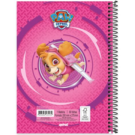 Caderno Universit Rio Capa Dura X Folhas Patrulha Canina