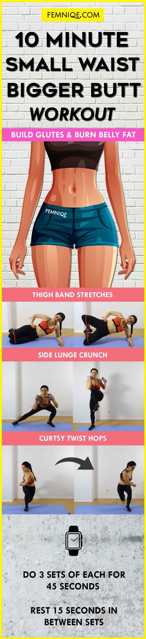 Slimmer Waist Bigger Butt 10 Minute Workout That Shreds Fat Femniqe