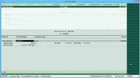 Post Dated Cheque In Tally Erp 9 Post Dated Cheque Payment Entry In