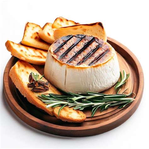 Brie A La Parrilla De Queso Suave Camembert Al Horno Con Tostadas Y