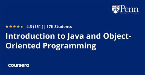 Introduction To Java And Object Oriented Programming Coursya