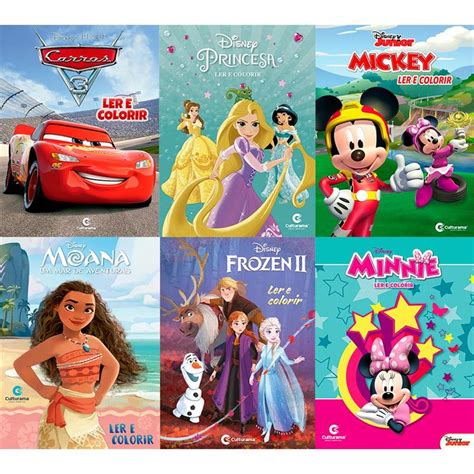 LIVRO INFANTIL COLORIR DISNEY LER E COLORIR 8PGS S Shopee Brasil