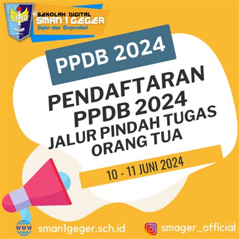 Jalur Pindah Tugas Orang Tua Ppdb Sman Geger Kab Madiun