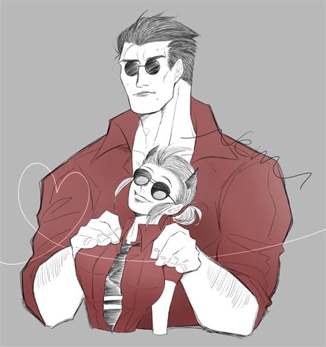 Is he hiding behind her? : r/Helltaker