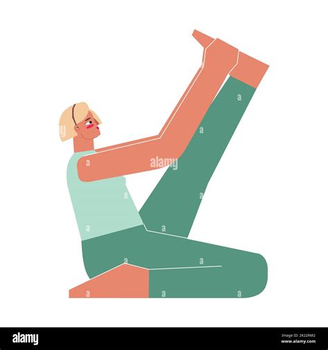 Vector Isolated Concept With Flat Female Character Strong Woman Learns