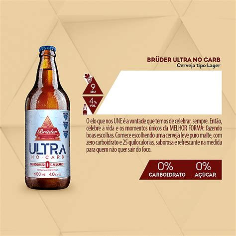 Cerveja ULTRA Low Carb 600ml Cx 15 unidades Loja Brüder