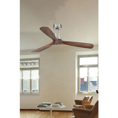 Faro Lantau Grand Ventilateur De Plafond En Nickel Mat DC Smart 6 Vitesses