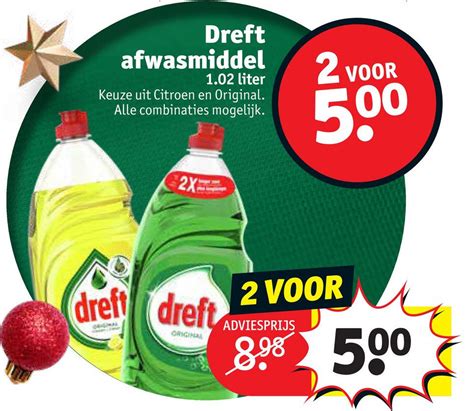 Dreft Afwasmiddel Liter Aanbieding Bij Kruidvat