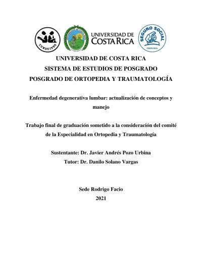 Universidad De Costa Rica Sistema De Estudios De Posgrado Posgrado De