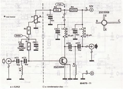 Wideband UHF Amplifier - Antenna TV Amplifier Circuit - ElectroSchematics.com