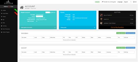 How To Create Master Account And Game Accounts Tutorials Lineage 2