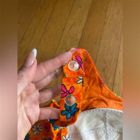 S Vintage Barkcloth Bikini Top Gem