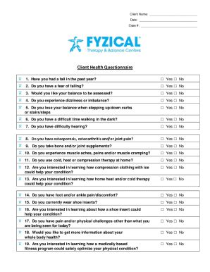 Fillable Online Client Intake Form Client Information Date Fax Email