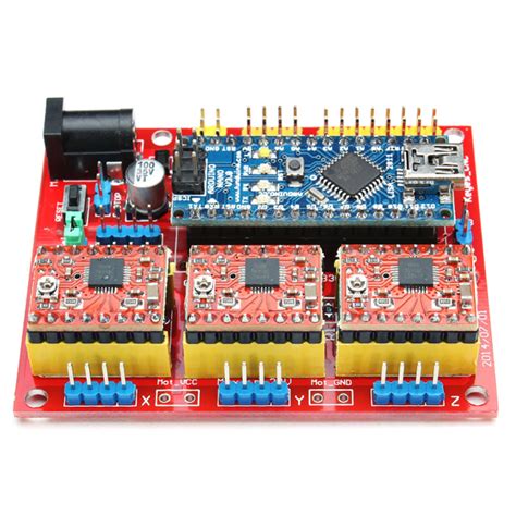 Cnc Grbl Shield V4 Con Arduino Nano Y Driver A4988 Electronilab